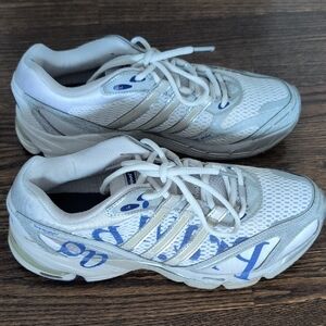 adidas Praying Supernova White and Blue Athletic Shoes